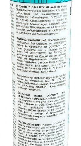dowsil 3145 rtv adhesive clear sealant 310ml cartridge 6