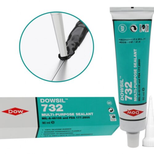 dowsil 732 black multi purpose silicone sealant 90ml tube