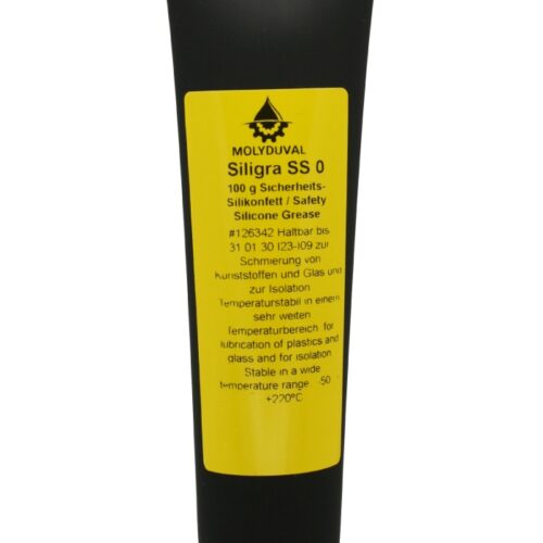 molyduval siligra ss 0 safety silicone grease transparent 100g tube 1