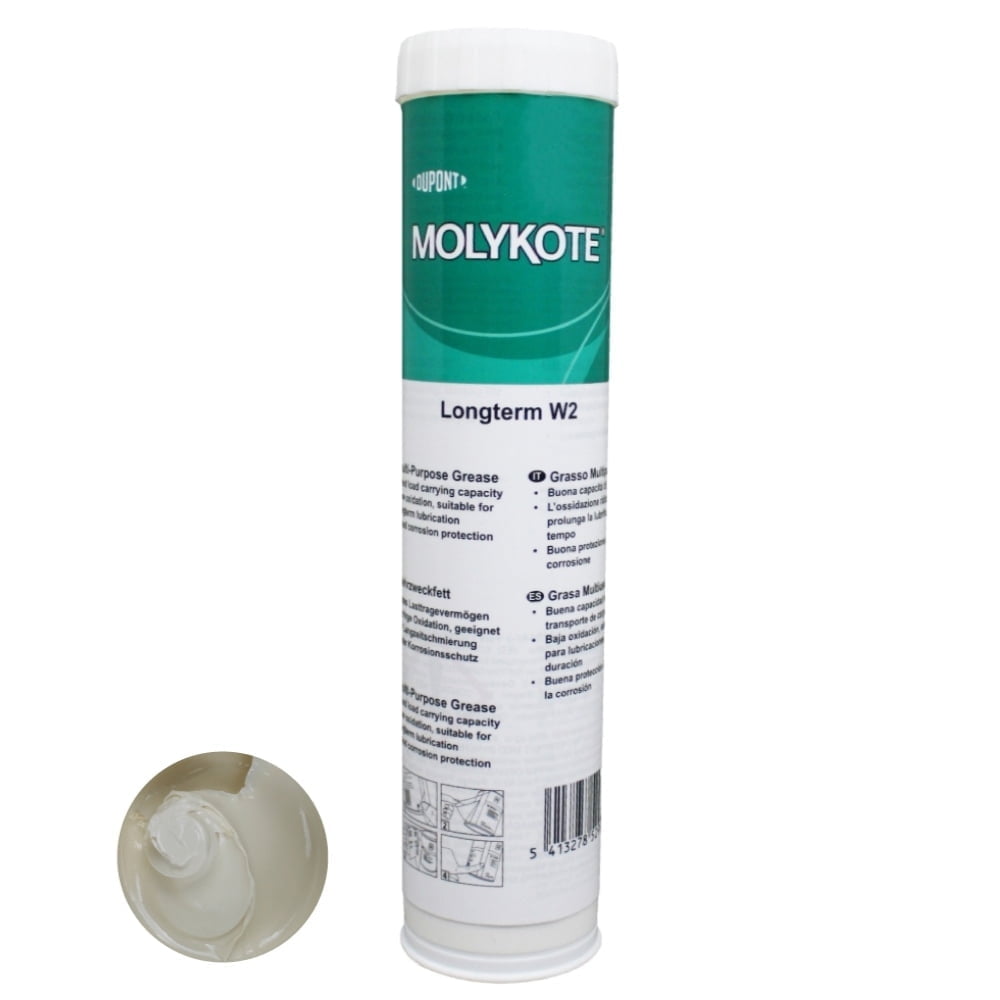 Molykote Longterm W2 High performance grease NLGI-2 400g cartridge Molykote Longterm W2 High performance grease NLGI-2 400g cartridge