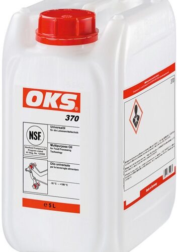 oks 370 universal oil food grade h1 iso vg 15 colorless 5l canister