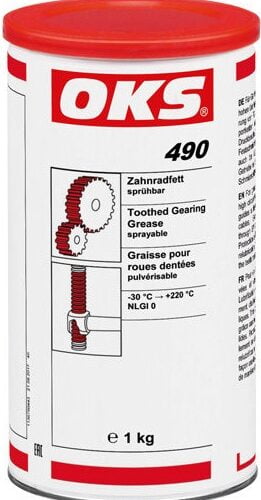 oks 490 open gear grease sprayable 1kg tin