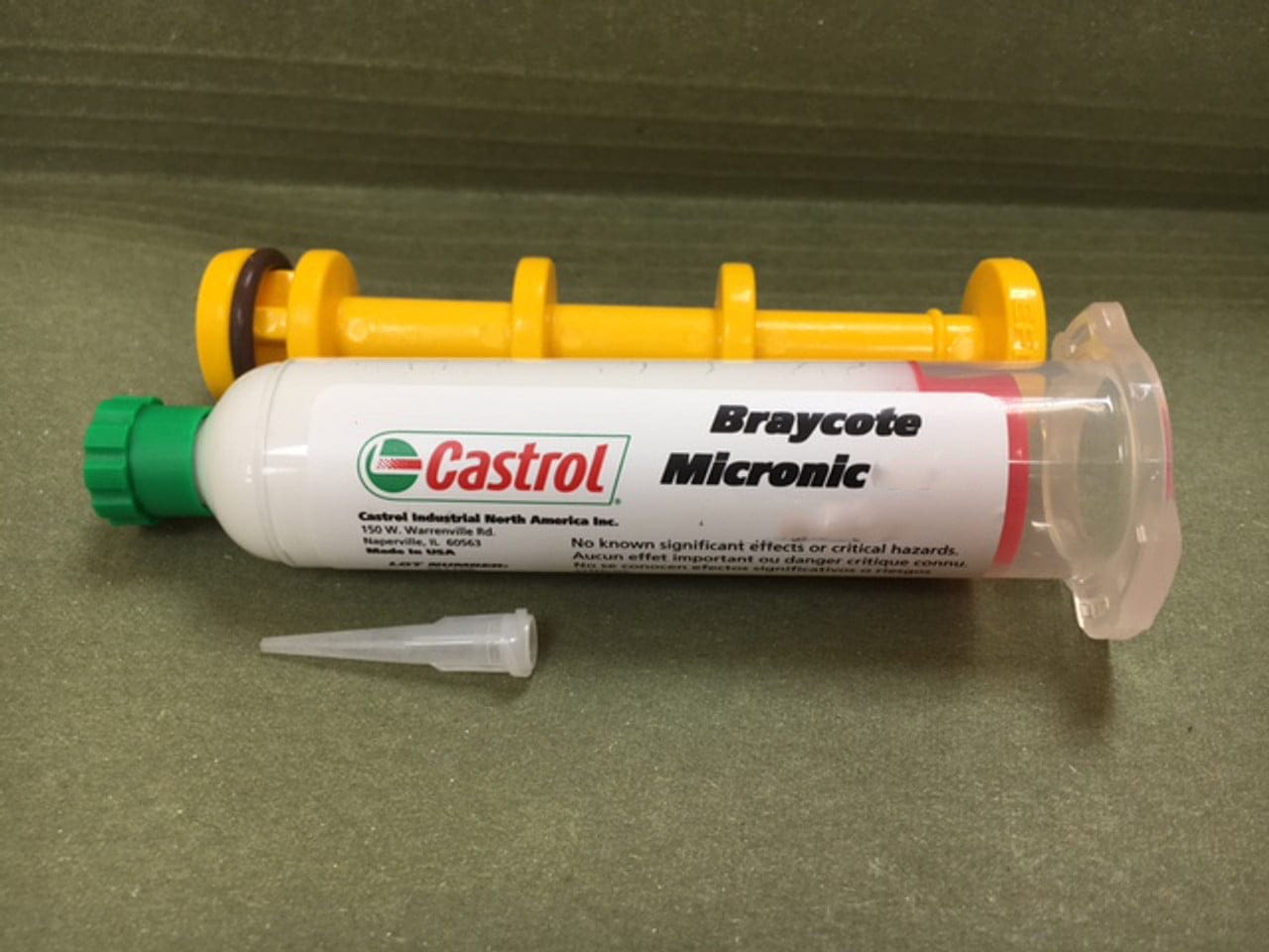 Castrol Braycote 296 Off-White Sub-Micronic Extreme Low Volatility Grease - 2 oz Syringe