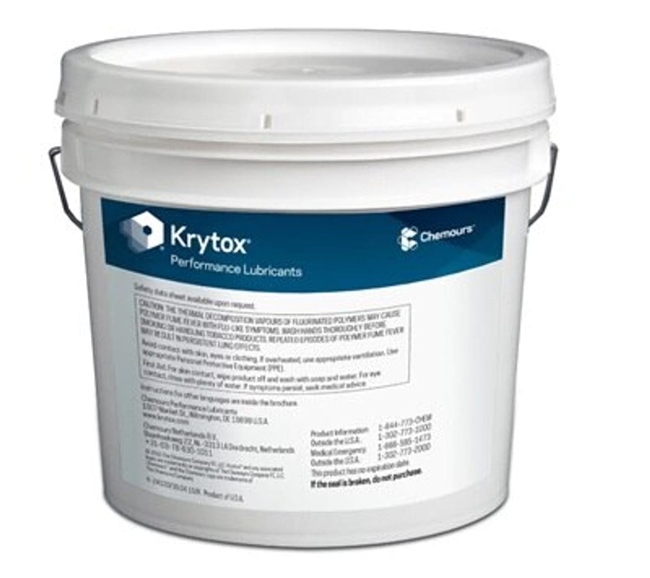 Chemours Krytox GPL 226 White Anti-Corrosion General-Purpose Grease - 5 Kg Pail