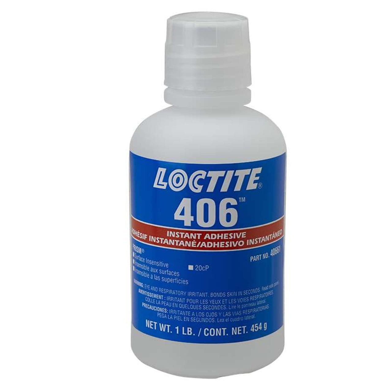 LOCTITE 406 PRISM Clear Instant Adhesive - 454 Gram (1 lb) Bottle
