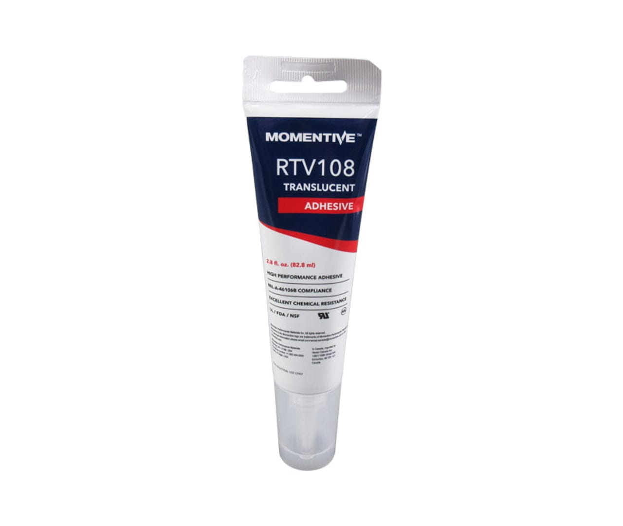 Momentive™ RTV108 Clear Silicone Sealant 2.8 oz Tube Momentive™ RTV108 Clear Silicone Sealant 2.8 oz Tube