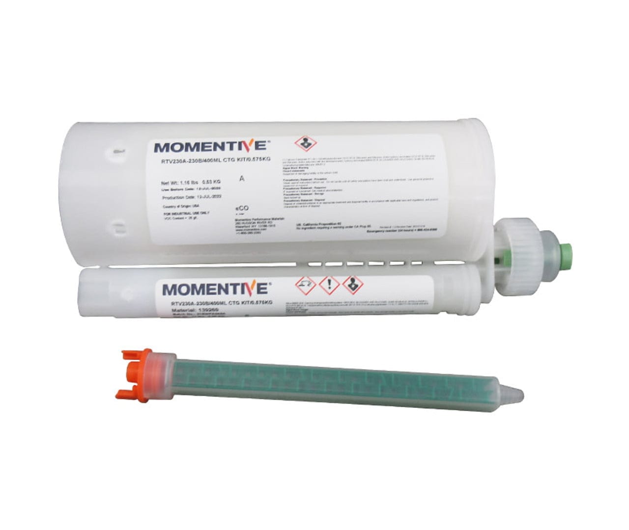 Momentive RTV230A/B SnapSil White Silicone Adhesive - 400 mL Cartridge ...