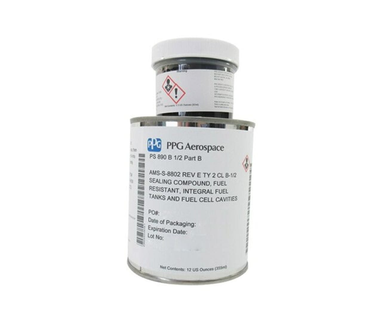 PPG Aerospace P/S 890 B-1/2 Gray AMS-S-8802 Type 2 Class B-1/2 Spec Fuel Tank Sealant - Pint Kit