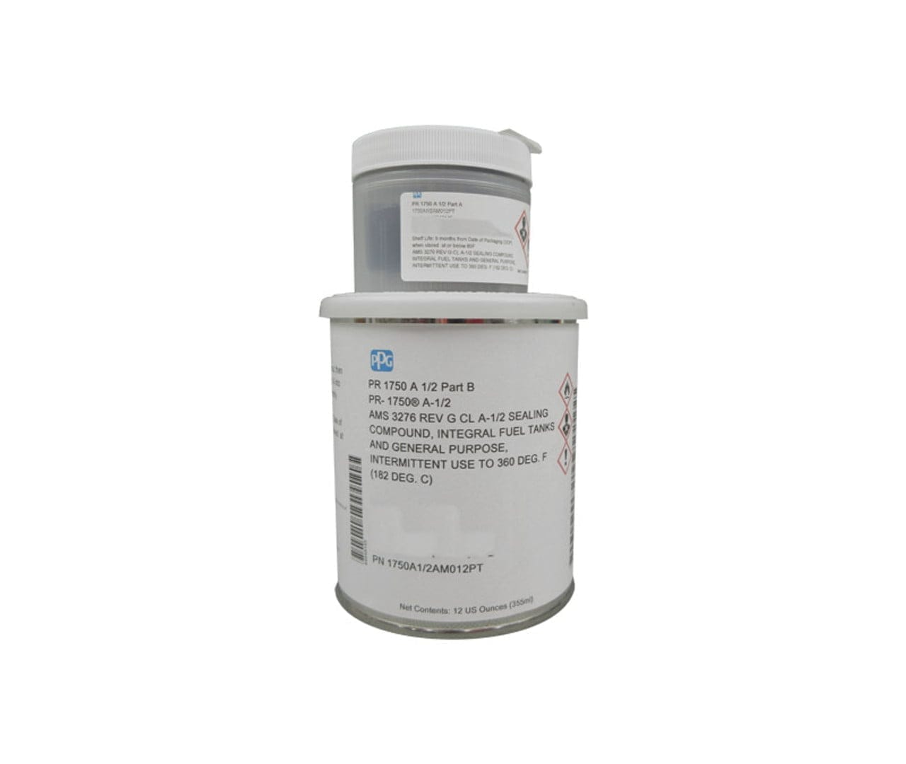 PPG Aerospace PR-1750 A-1/2 Gray AMS-3276 Class A-1/2 Spec Fuel Tank Sealant - Pint Kit