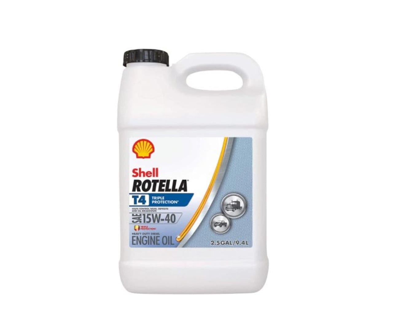 SHELL 550045127 ROTELLA T4 Triple Protection 15W-40 (CK-4) Heavy-Duty ...