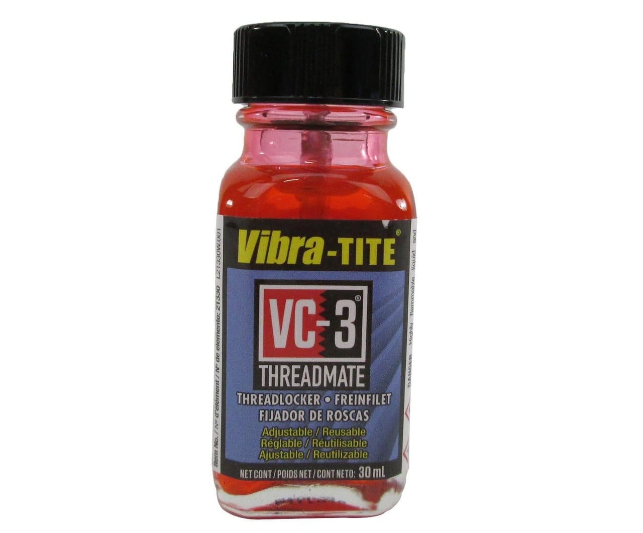 Vibra-TITE VC-3 Red Threadmate - 30 mL (1 oz) Bottle
